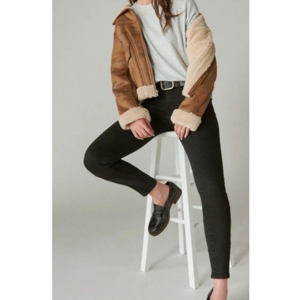 Lucky Brand Black Mid-Rise Skinny Jeans